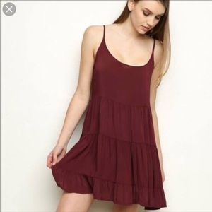 Burgundy Brandy Melville open back Dress